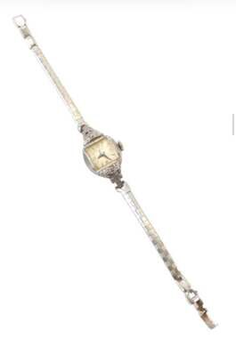 Vintage Clinton 21 Jewel Shockprotected Ladies Watch 10K RGP Bezel Needs battery